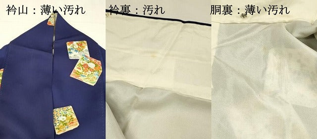 平和屋着物■上質な小紋 色紙草花文 正絹 逸品 DABJ5813qp