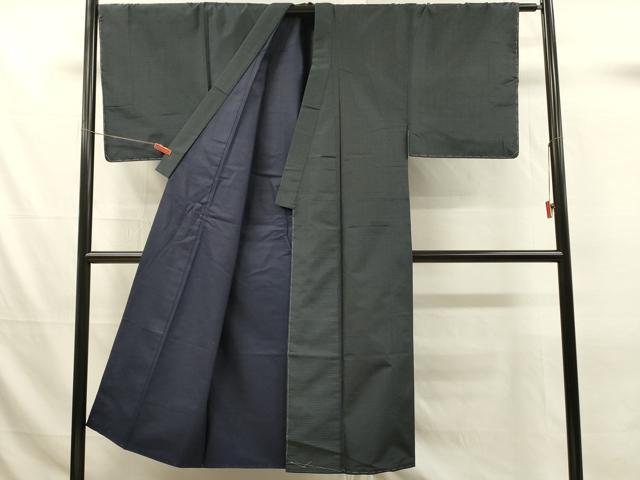 平和屋着物■男性 本場大島紬 格子 正絹 逸品 未使用 DABJ5985qp
