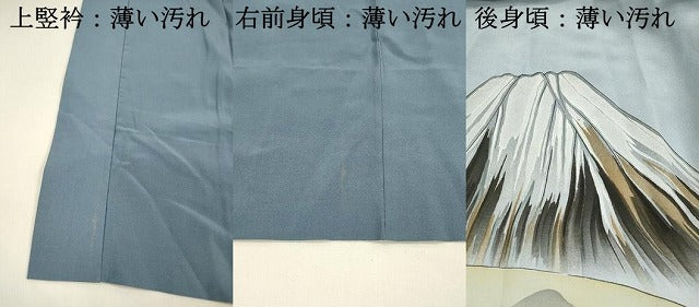 平和屋着物■男性 長襦袢 無双仕立て 風景松文 暈し染め 正絹 逸品 DABJ5990qp