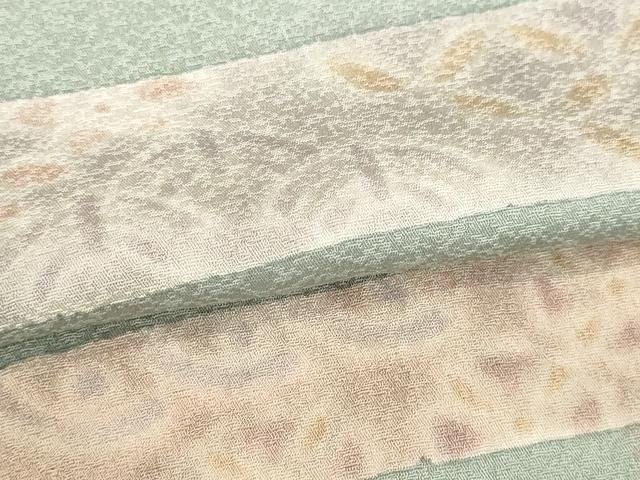 平和屋着物▽上質な小紋 単衣 花唐草文 正絹 逸品 DABJ6017sf