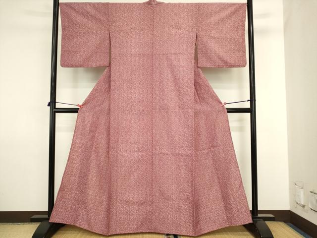 平和屋着物▽江戸小紋 単衣 小花尽くし文 洗える着物 DABJ6028sf