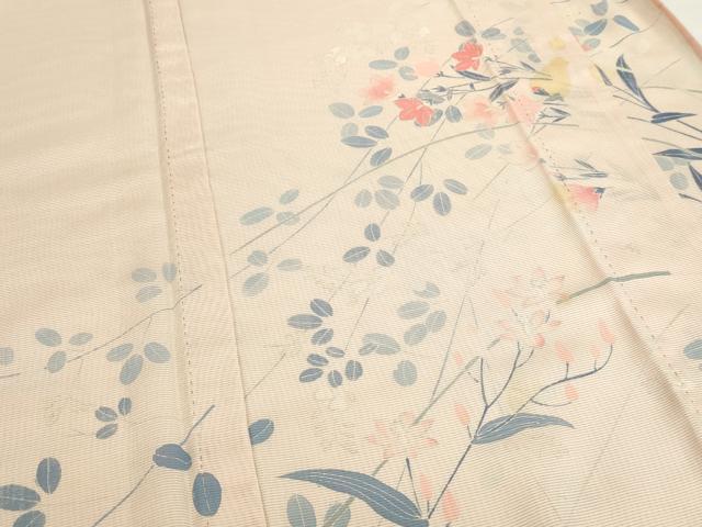 平和屋着物▽訪問着 無双 紗×絽 紗袷 枝花文 正絹 逸品 DABJ6034sf