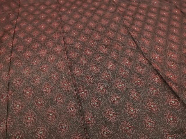 平和屋着物▽上質なお召 単衣 舞花文 正絹 逸品 DABJ6036sf