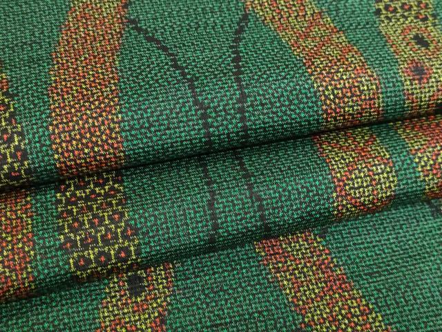 平和屋着物▽上質な紬 単衣 変わり間道 正絹 逸品 DABJ6037sf