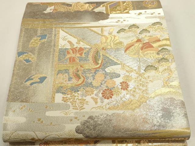 平和屋本店▼六通柄袋帯 純金二重引箔紋 正絹 逸品 DABJ6056sf