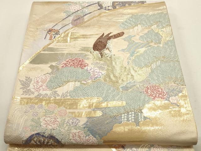 平和屋本店▼六通柄袋帯 唐織 爛漫 本金箔 正絹 逸品 DABJ6067sf