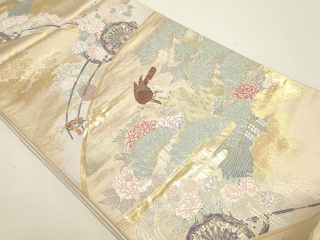平和屋本店▼六通柄袋帯 唐織 爛漫 本金箔 正絹 逸品 DABJ6067sf