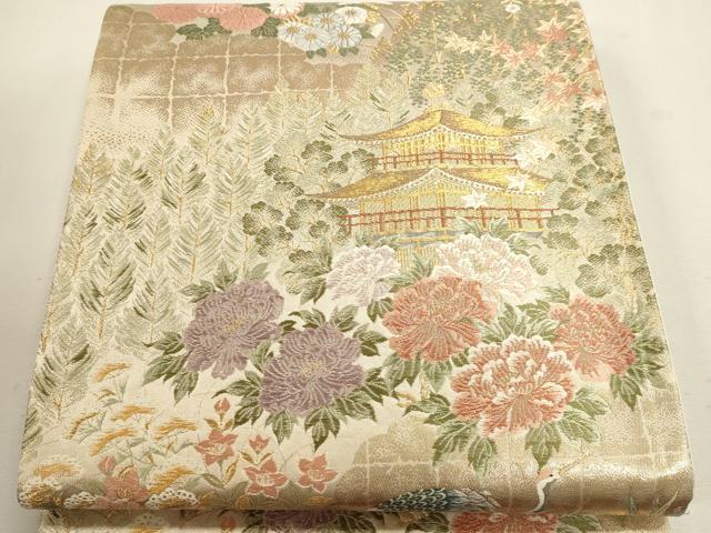 平和屋本店▼六通柄袋帯 唐織 錦繍金閣寺文 九百錦 本金貮重箔 正絹 逸品 DABJ6072sf