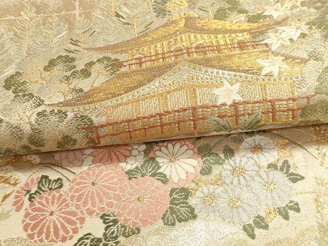 平和屋本店▼六通柄袋帯 唐織 錦繍金閣寺文 九百錦 本金貮重箔 正絹 逸品 DABJ6072sf