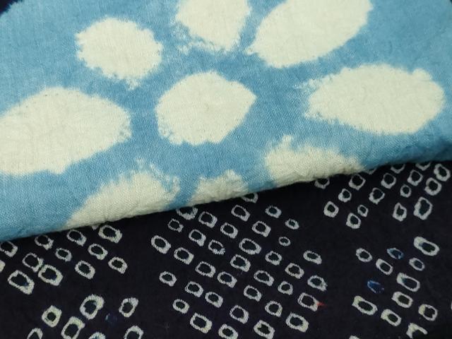 平和屋着物∴夏物 浴衣 有松鳴海絞り 舞花文 綿 逸品 DABJ6121sf