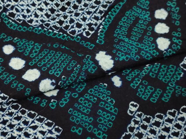 平和屋着物∴夏物 浴衣 有松鳴海絞り 舞蝶文 綿 逸品 DABJ6150sf