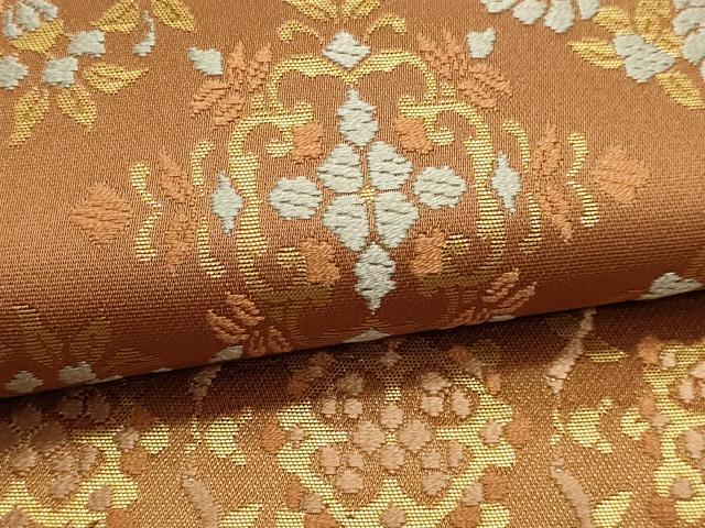 平和屋本店▼西陣織 陰山織物謹製 箔屋清兵衛 全通柄袋帯 唐織 百図横段文 本金箔 反端付き 正絹 逸品 DABJ6166sf