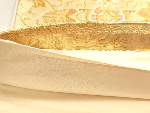 平和屋本店▼六通柄袋帯 正倉院花唐草文 純金二重箔 正絹 逸品 DABJ6180sf