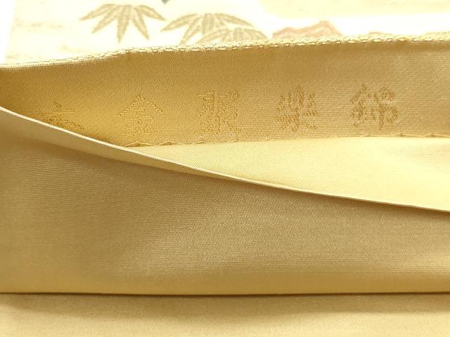 平和屋本店▼六通柄袋帯 唐織 飛鶴花鳥文 本金聚楽錦 正絹 逸品 DABJ6191sf