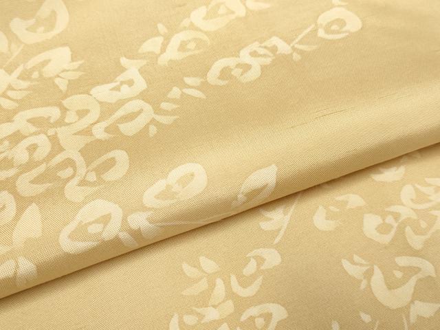 平和屋着物▽上質な紬 単衣 作家物 枝花文 正絹 逸品 未使用 DABJ6529du