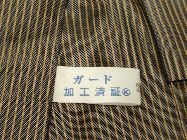 平和屋着物▽男性 紬 単衣 縞 正絹 逸品 未使用 DABJ6530du