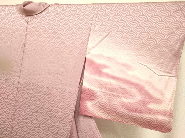 平和屋着物▽訪問着 単衣 霞文 暈し染め 正絹 逸品 DABJ6553du