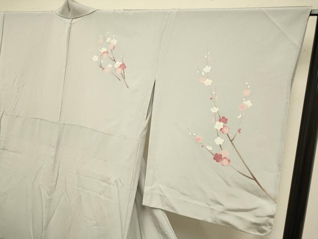 平和屋着物▽訪問着 単衣 友禅 作家物 枝花文 暈し染め 正絹 逸品 DABJ6557du