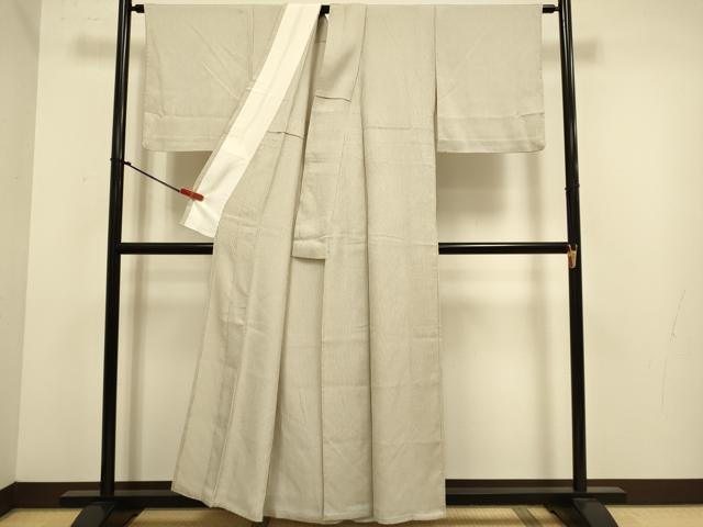 平和屋着物▽上質な小紋 単衣 縞 正絹 逸品 DABJ6560du