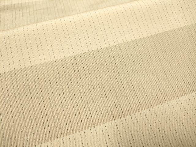 平和屋着物▽上質なお召 単衣 横段文 正絹 逸品 DABJ6561du