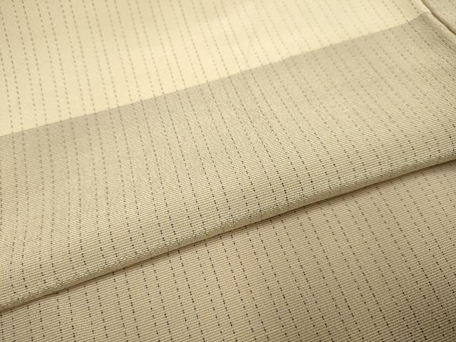 平和屋着物▽上質なお召 単衣 横段文 正絹 逸品 DABJ6561du