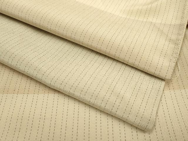 平和屋着物▽上質なお召 単衣 横段文 正絹 逸品 DABJ6561du