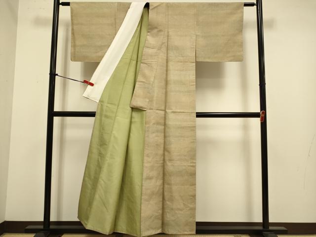 平和屋着物▽本場染大島紬 単衣 吉祥横段文 正絹 逸品 DABJ6567du