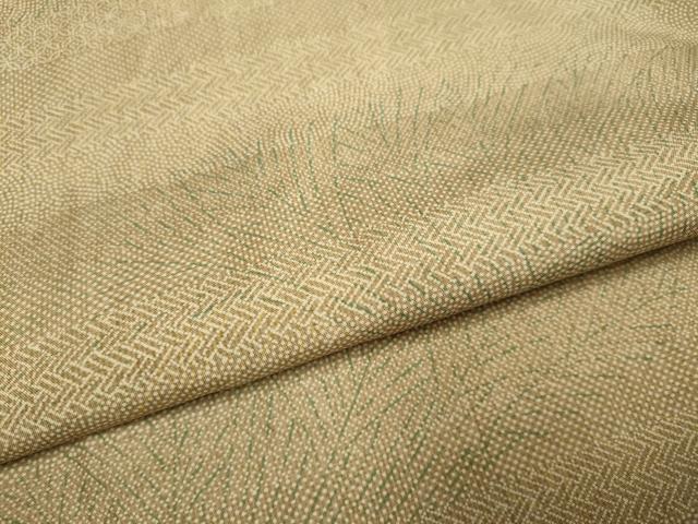 平和屋着物▽本場染大島紬 単衣 吉祥横段文 正絹 逸品 DABJ6567du