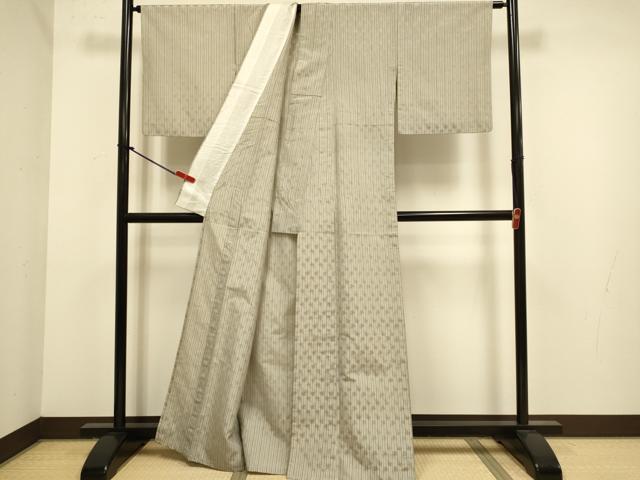平和屋着物▽米沢 白根沢 涼風 単衣 綟子織 もじり織 燕 正絹 逸品 DABJ6579du