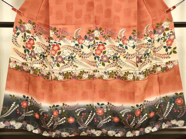 平和屋着物●訪問着 辻が花 暈し染め 金彩 正絹 逸品 DABJ6648du
