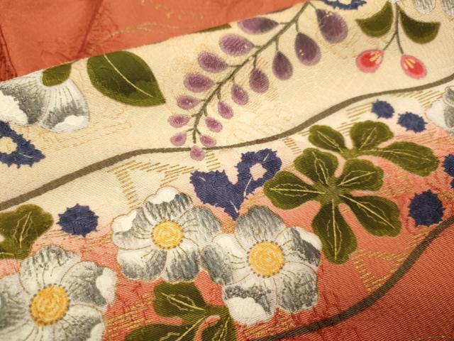 平和屋着物●訪問着 辻が花 暈し染め 金彩 正絹 逸品 DABJ6648du
