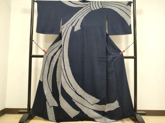 平和屋着物●訪問着 絞り 束ね熨斗文 正絹 逸品 DABJ6650du
