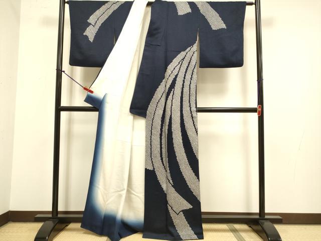 平和屋着物●訪問着 絞り 束ね熨斗文 正絹 逸品 DABJ6650du