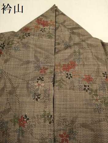 平和屋着物●本場大島紬 7マルキ 草花文 正絹 逸品 DABJ6653du