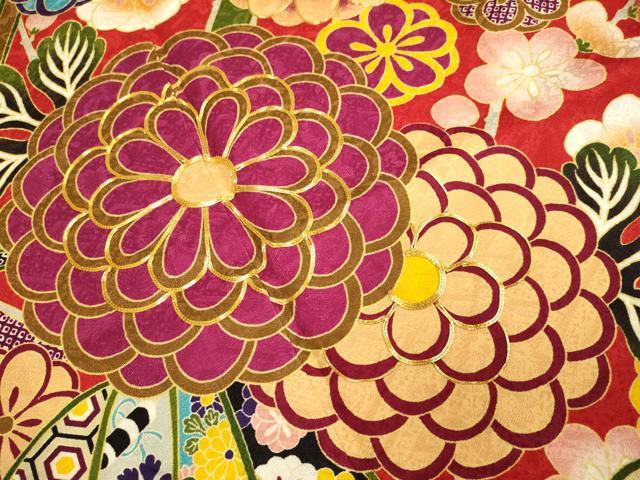 平和屋着物●豪華振袖 駒刺繍 吉祥花文 正絹 逸品 DABJ6656du