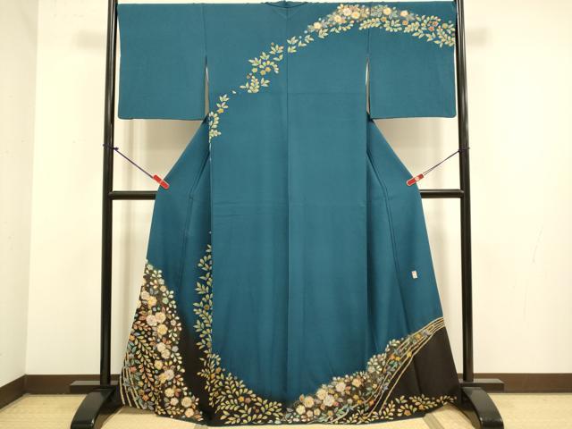 平和屋着物●訪問着 作家物 絞り 辻が花 金彩 やまと誂製 正絹 逸品 DABJ6661du
