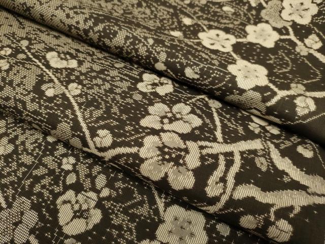 平和屋着物●本場大島紬 9マルキ 枝花文 正絹 逸品 未使用 DABJ6662du