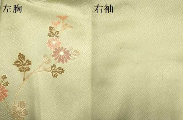 平和屋着物●訪問着 駒刺繍 枝花文 金彩 正絹 逸品 DABJ6692du