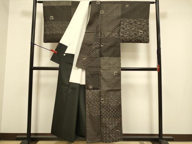平和屋着物●伝統工芸士 白川貞夫 紬 干支 証紙付き 正絹 逸品 DABJ6695du