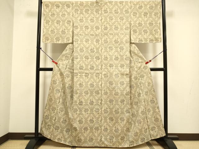 平和屋着物●上質な紬 有栖川文様 正絹 逸品 DABJ6700du