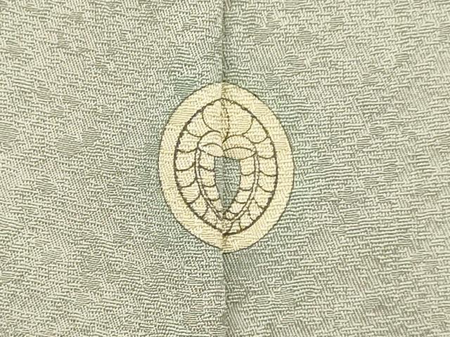 平和屋着物●上質な色無地 作家物 草木染 霞地紋 鼠色 正絹 逸品 DABJ6707du