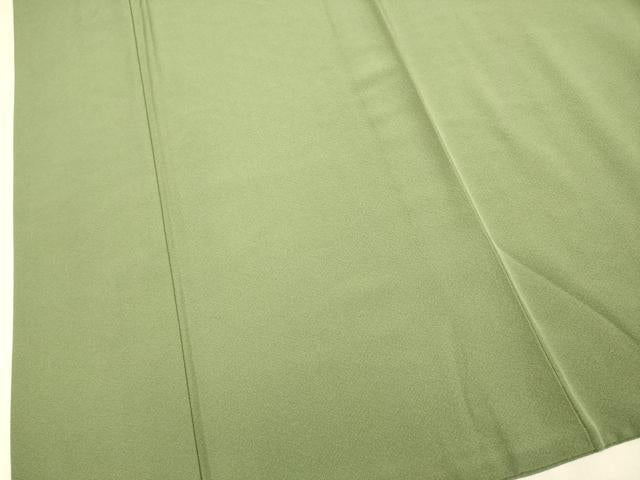 平和屋着物●上質な色無地 濃い柳茶色 正絹 逸品 DABJ6711du