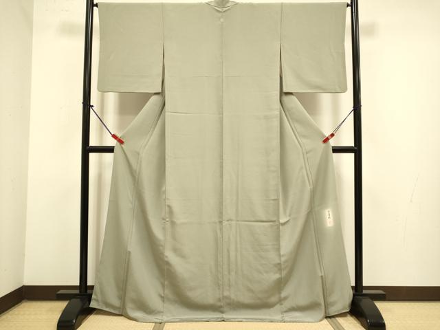平和屋着物●上質な色無地 作家物 染清水 灰汁色 正絹 逸品 DABJ6725du