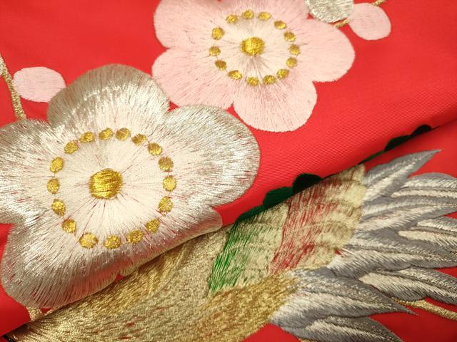 平和屋本店●色打掛 お引きずり 和装 婚礼 結婚式 花嫁 神社挙式 総刺繍 飛鶴梅松文 金銀糸 DABJ6771du