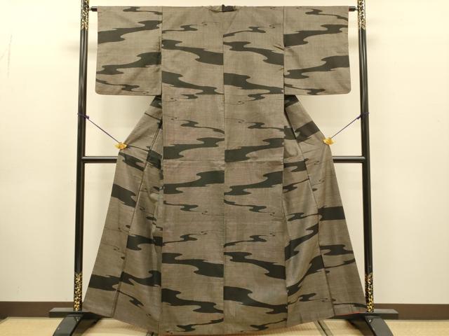 平和屋着物●本場大島紬 9マルキ 霞文 正絹 逸品 DABJ6901du