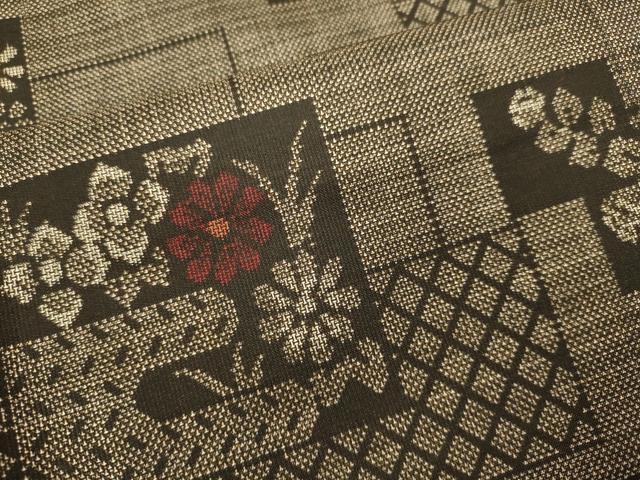 平和屋着物●本場大島紬 9マルキ 吉祥花文 正絹 逸品 DABJ6905du