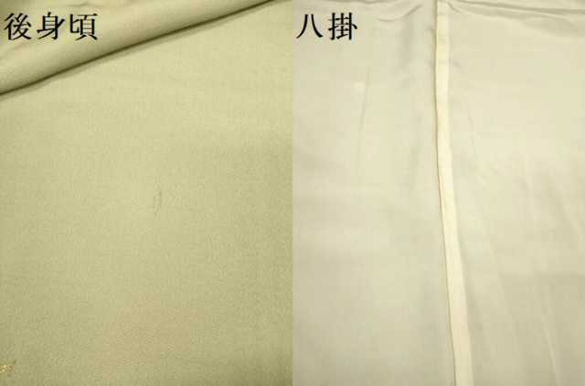 平和屋着物●訪問着 駒刺繍 総刺繍 草花文 金糸 正絹 逸品 DABJ6906du