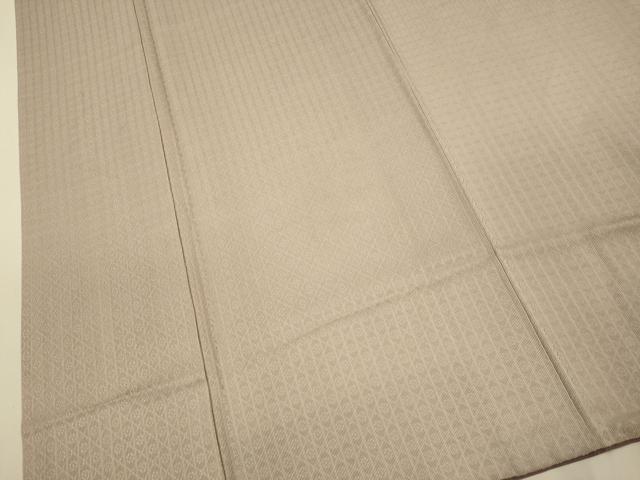平和屋着物●江戸小紋 毛万筋 煤竹色×白茶色 反端付き 正絹 逸品 DABJ6923du