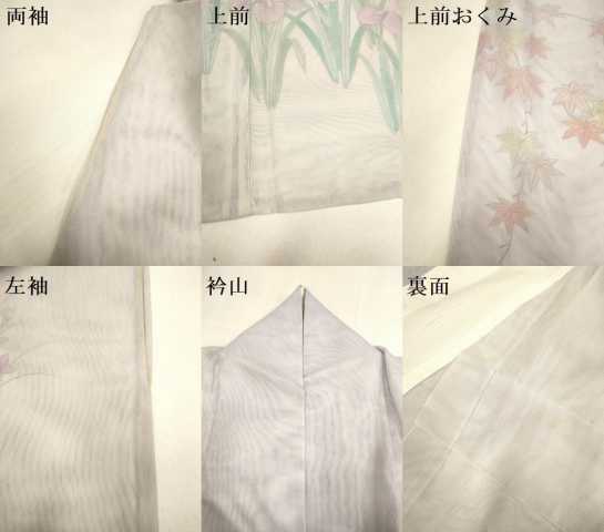 平和屋着物▽訪問着 無双 紗袷 紗×紗 源氏港人物花文 暈し染め 金彩 正絹 逸品 DABJ6945du