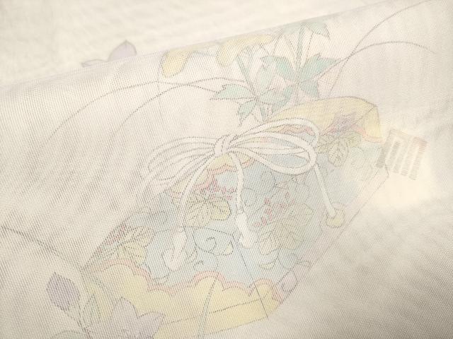平和屋着物▽訪問着 無双 紗袷 紗×紗 源氏港人物花文 暈し染め 金彩 正絹 逸品 DABJ6945du